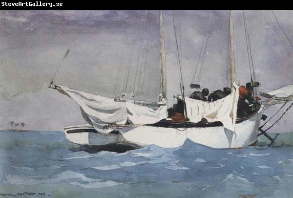 Winslow Homer Key West:Hauling Anchor (mk44)